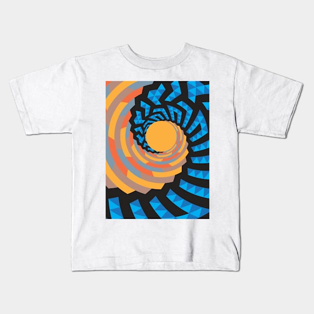 Geometric Wave Kids T-Shirt by JJ Wood Sculpture